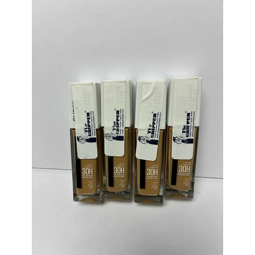 Maybelline New York Super Stay Full Coverage 30HR Foundation 312 Golden 4 Pack
